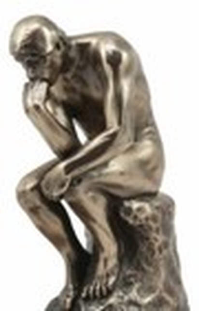 Auguste Rodin Le Penseur the Thinker Sitting on Books Statue the Poet Figurine