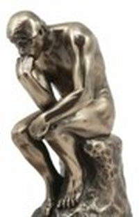 Auguste Rodin Le Penseur the Thinker Sitting on Books Statue the Poet Figurine