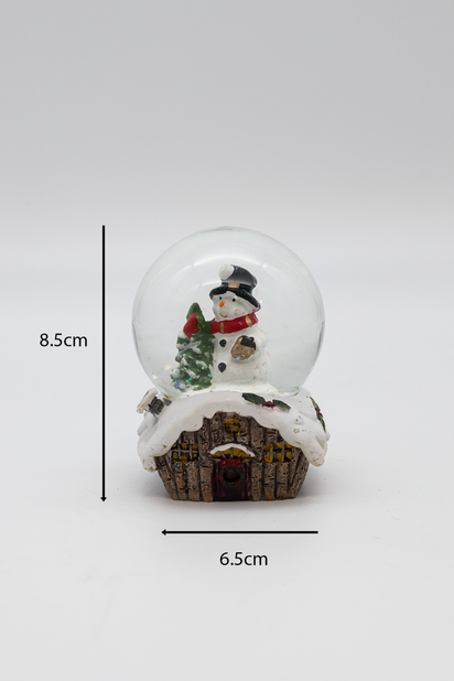Christmas Snow Globe Decoration Ornament LED Santa Figure Light Snowman Xmas