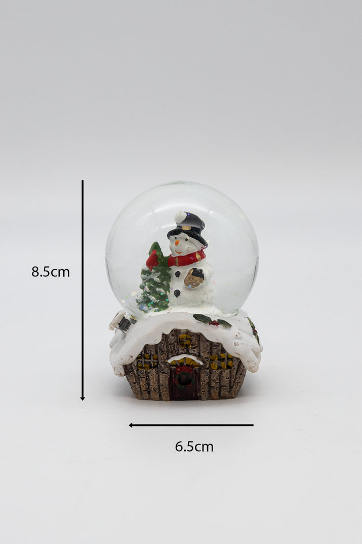 Christmas Snow Globe Decoration Ornament LED Santa Figure Light Snowman Xmas