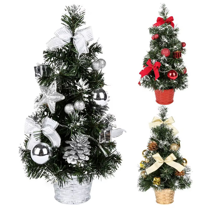 40CM Table LED Artificial Christmas Tree Decoration Light Pine Tree Mini Xmas Tree Christmas Decoration New Year 2024 Gift