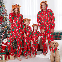 Christmas Pajamas for Men Family Matching Pajamas One Piece Red Reindeer Holiday Pjs with Socks Couples Christmas Pajamas Men XL