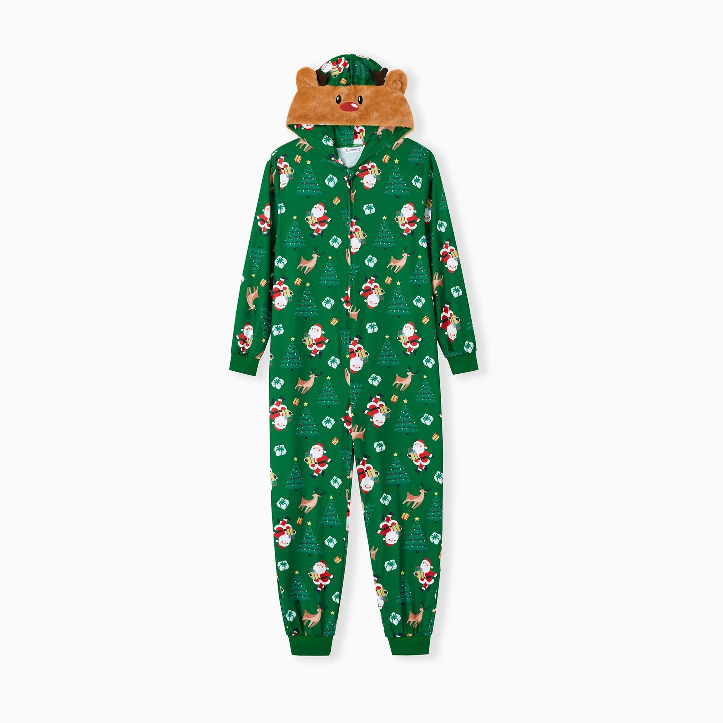 Christmas Pjs Women Family Christmas Pajamas One Piece Long Sleeve Reindeer Holiday Gift with Socks Womens Sleepwear Loungewear for Adult S