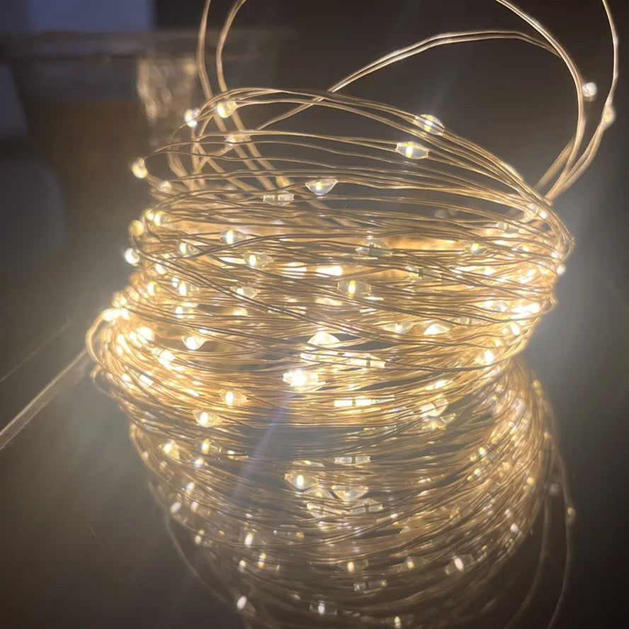 5M LED String Lights Waterproof Led Copper Wire Fairy Lights Battery Operated DIY Wedding Party Christmas Decoration Lights