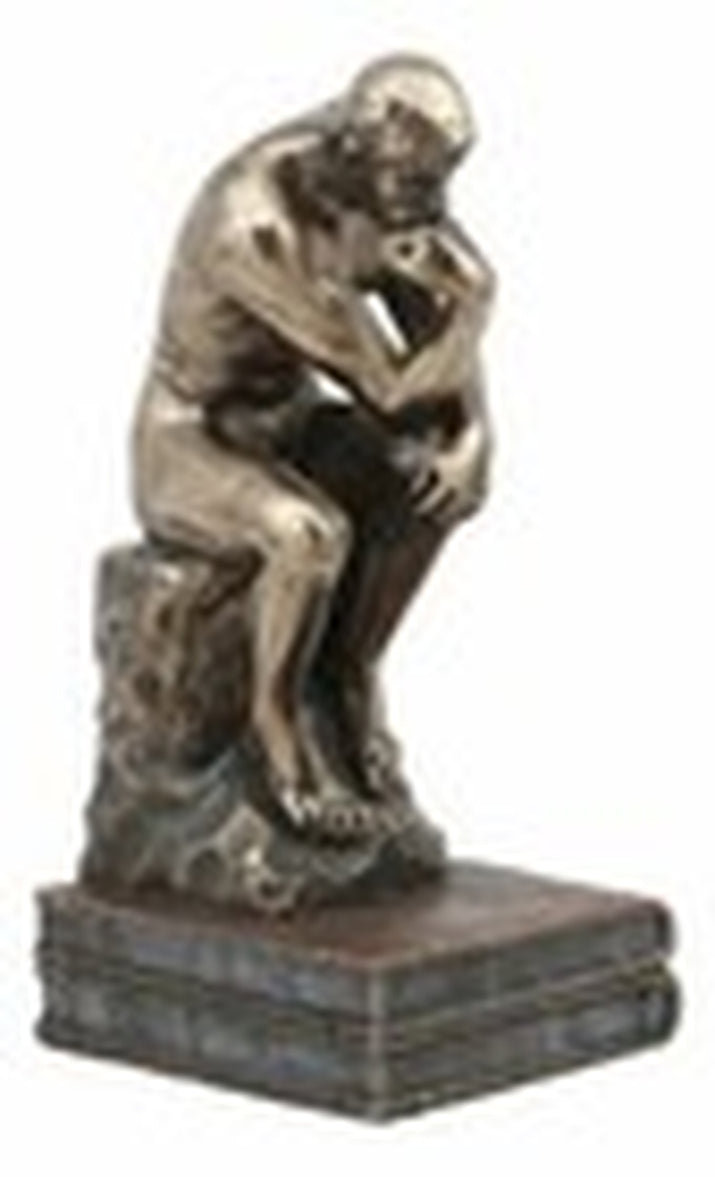 Auguste Rodin Le Penseur the Thinker Sitting on Books Statue the Poet Figurine