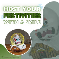 Christmas Snow Globe Decoration Ornament LED Santa Figure Light Snowman Xmas