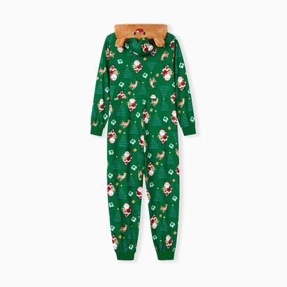 Christmas Pjs Women Family Christmas Pajamas One Piece Long Sleeve Reindeer Holiday Gift with Socks Womens Sleepwear Loungewear for Adult S