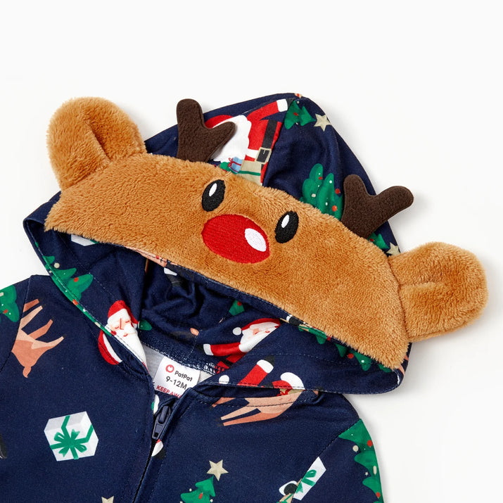 Baby Christmas Pajamas One Piece Romper Baby Christmas Gifts with Socks Family Matching Pajamas Holiday Pjs Baby Girl Clothes Newborn Boy Clothes 3-6 Months