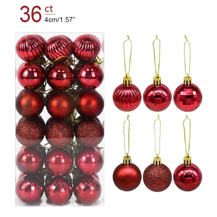 1Box Christmas Balls Christmas Tree Ornaments Ball Xmas Hanging Tree Pendants Home Party Decor 2026 New Year Gift Noel Navidad