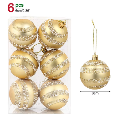 1Box Christmas Balls Christmas Tree Ornaments Ball Xmas Hanging Tree Pendants Home Party Decor 2026 New Year Gift Noel Navidad