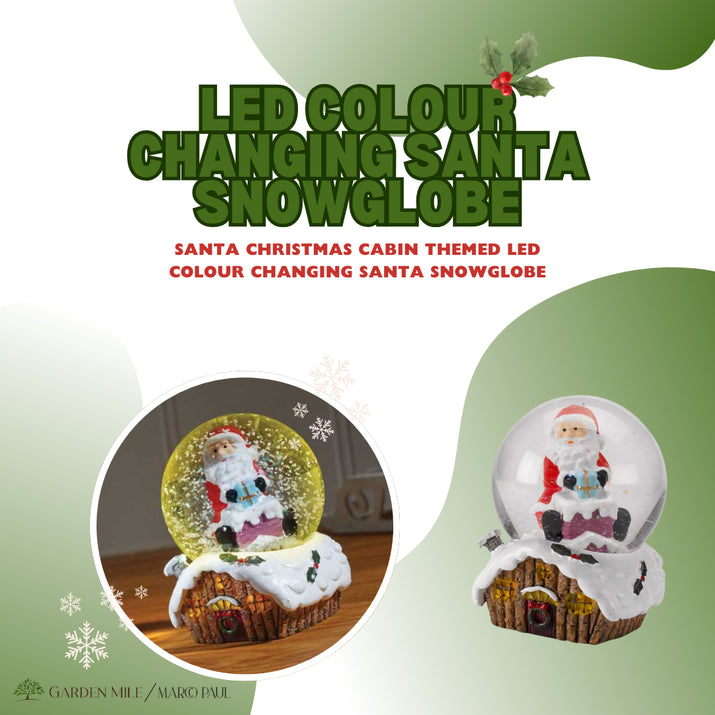 Christmas Snow Globe Decoration Ornament LED Santa Figure Light Snowman Xmas