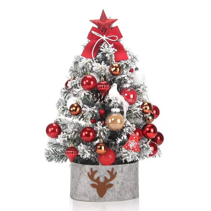 45/60Cm DIY Christmas Tree with LED Light Mini Desktop Tree Christmas Decoration New Year Gift Home Christmas Ornaments
