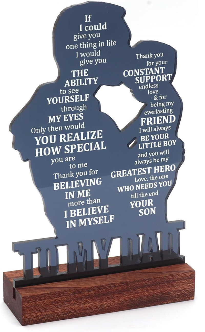 To My Dad Resin Statue from Son – Heartfelt Gift for Father’S Day, Birthday,