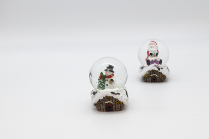 Christmas Snow Globe Decoration Ornament LED Santa Figure Light Snowman Xmas