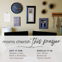 a Prayer for My Mom Wood Wall Art Frame Plaque | 8 Inches X 16 Inches | Hanger for Hanging | Dear God I Gratefully Thank You for Giving Me My Mom | Mother Gift
