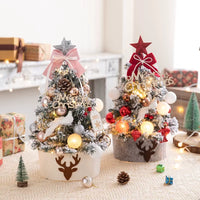45/60Cm DIY Christmas Tree with LED Light Mini Desktop Tree Christmas Decoration New Year Gift Home Christmas Ornaments