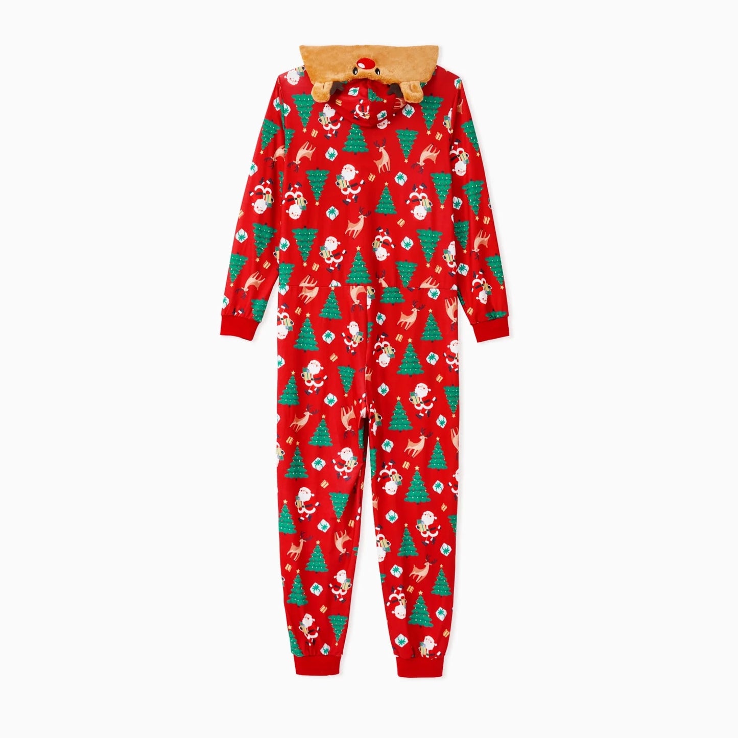 Christmas Pajamas for Men Family Matching Pajamas One Piece Red Reindeer Holiday Pjs with Socks Couples Christmas Pajamas Men XL
