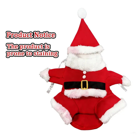 Christmas Cat Costumes Funny Santa Claus Clothes for Small Cats Dogs Xmas New Year Pet Cat Clothing Winter Kitty Kitten Outfits