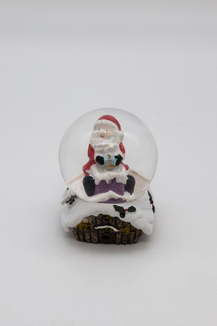 Christmas Snow Globe Decoration Ornament LED Santa Figure Light Snowman Xmas