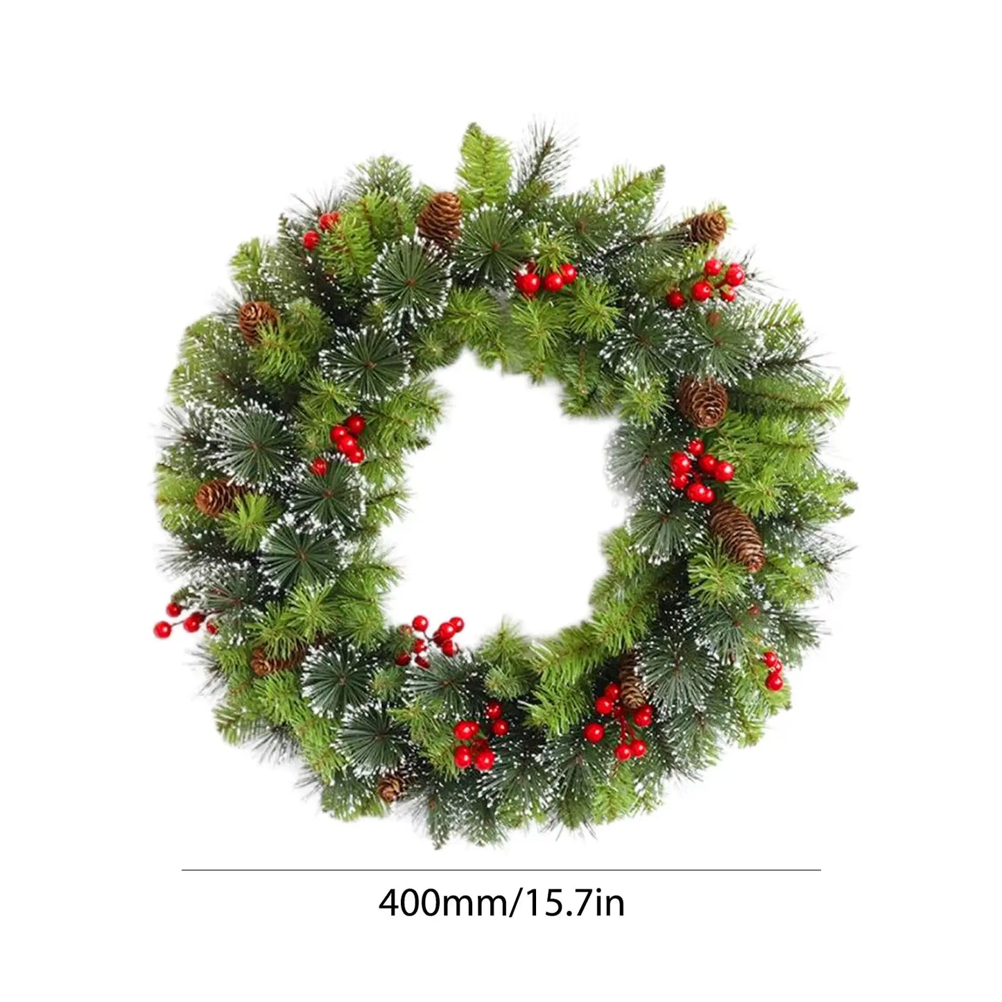 40Cm Home Front Door Fall Wreaths Pine Con Artificial Wreath Harvest Autumn Door Wreath Christmas New Years Home Hanging Decor