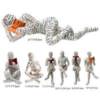 Nordic Modern Reading Woman Statue Nordic Art Thinker Resin Statue Thinker Desktop Sculptures Reading Woman Home Home Sculpture