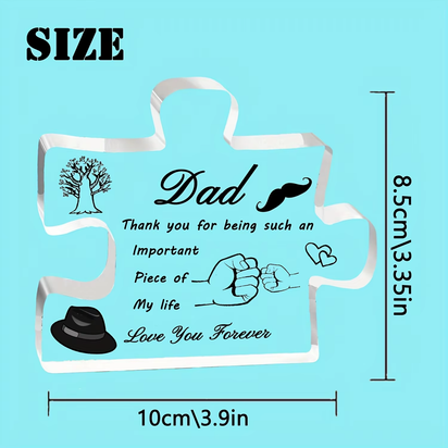 Dad Gifts Acrylic Block Puzzle Decorations for Dad Gifts for Dad from Daughter Son Christmas Birthday Gifts for Dad