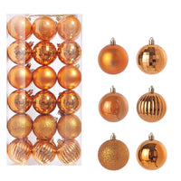 Christmas Ball Ornaments 6CM for Xmas Tree Christmas Decorations Shatterproof Set Hanging Ball (Orange, 2.36 Inches/6 Cm)