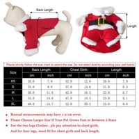 Christmas Cat Costumes Funny Santa Claus Clothes for Small Cats Dogs Xmas New Year Pet Cat Clothing Winter Kitty Kitten Outfits