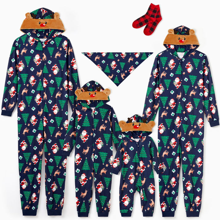 Baby Christmas Pajamas One Piece Romper Baby Christmas Gifts with Socks Family Matching Pajamas Holiday Pjs Baby Girl Clothes Newborn Boy Clothes 3-6 Months