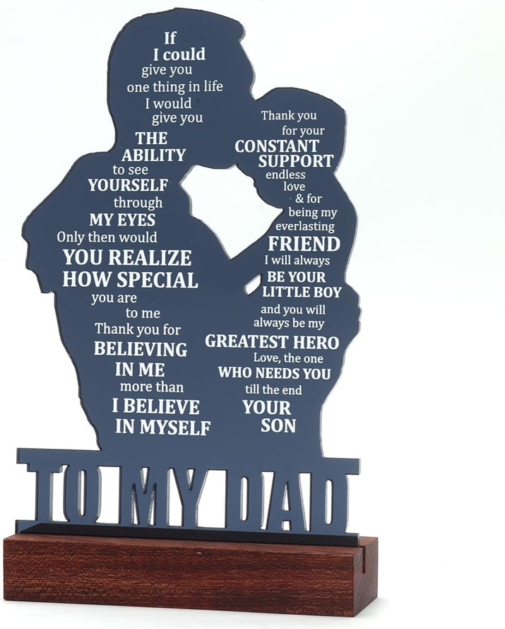 To My Dad Resin Statue from Son – Heartfelt Gift for Father’S Day, Birthday,