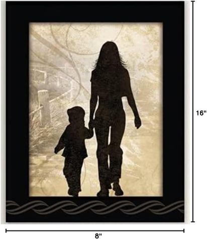 a Prayer for My Mom Wood Wall Art Frame Plaque | 8 Inches X 16 Inches | Hanger for Hanging | Dear God I Gratefully Thank You for Giving Me My Mom | Mother Gift