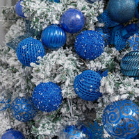 3.15" Christmas Ball Ornaments Glitter Shatterproof Christmas Tree Ornaments Sequin Xmas Hanging Balls Decorations for Wedding Party Holiday(Sapphire, 12Pc-8Cm)