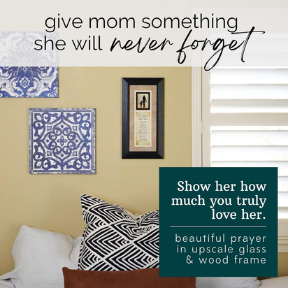 a Prayer for My Mom Wood Wall Art Frame Plaque | 8 Inches X 16 Inches | Hanger for Hanging | Dear God I Gratefully Thank You for Giving Me My Mom | Mother Gift