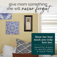 a Prayer for My Mom Wood Wall Art Frame Plaque | 8 Inches X 16 Inches | Hanger for Hanging | Dear God I Gratefully Thank You for Giving Me My Mom | Mother Gift