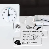 Dad Gifts Acrylic Block Puzzle Decorations for Dad Gifts for Dad from Daughter Son Christmas Birthday Gifts for Dad