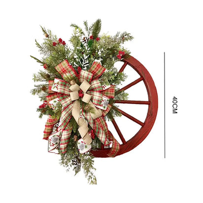 40Cm Home Front Door Fall Wreaths Pine Con Artificial Wreath Harvest Autumn Door Wreath Christmas New Years Home Hanging Decor