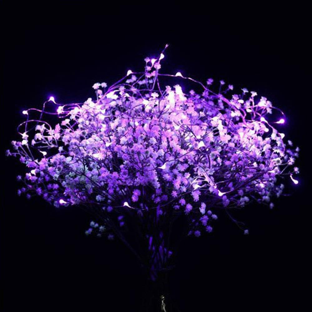 16 Packs Fairy Lights Battery Operated(Batteries Included),10.2Ft 30Leds Copper Wire Firefly Lights,Mini Starry String Lights for Mason Jars Wedding Party DIY Gift Christmas Decor (Purple Fairy Light)
