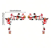 1/2X Christmas Door Frame Decoration Santa Claus Wooden Home UK