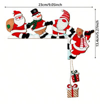 1/2X Christmas Door Frame Decoration Santa Claus Wooden Home UK