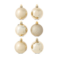 24-Count Champagne Shatterproof Ball Christmas Ornaments, 2.36 In, by