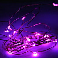 16 Packs Fairy Lights Battery Operated(Batteries Included),10.2Ft 30Leds Copper Wire Firefly Lights,Mini Starry String Lights for Mason Jars Wedding Party DIY Gift Christmas Decor (Purple Fairy Light)