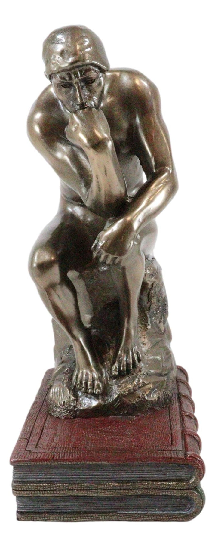 Auguste Rodin Le Penseur the Thinker Sitting on Books Statue the Poet Figurine
