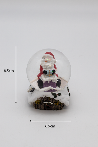 Christmas Snow Globe Decoration Ornament LED Santa Figure Light Snowman Xmas