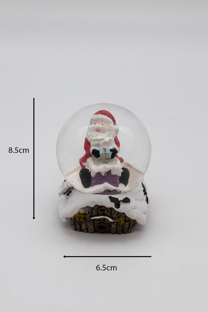 Christmas Snow Globe Decoration Ornament LED Santa Figure Light Snowman Xmas