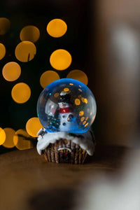 Christmas Snow Globe Decoration Ornament LED Santa Figure Light Snowman Xmas