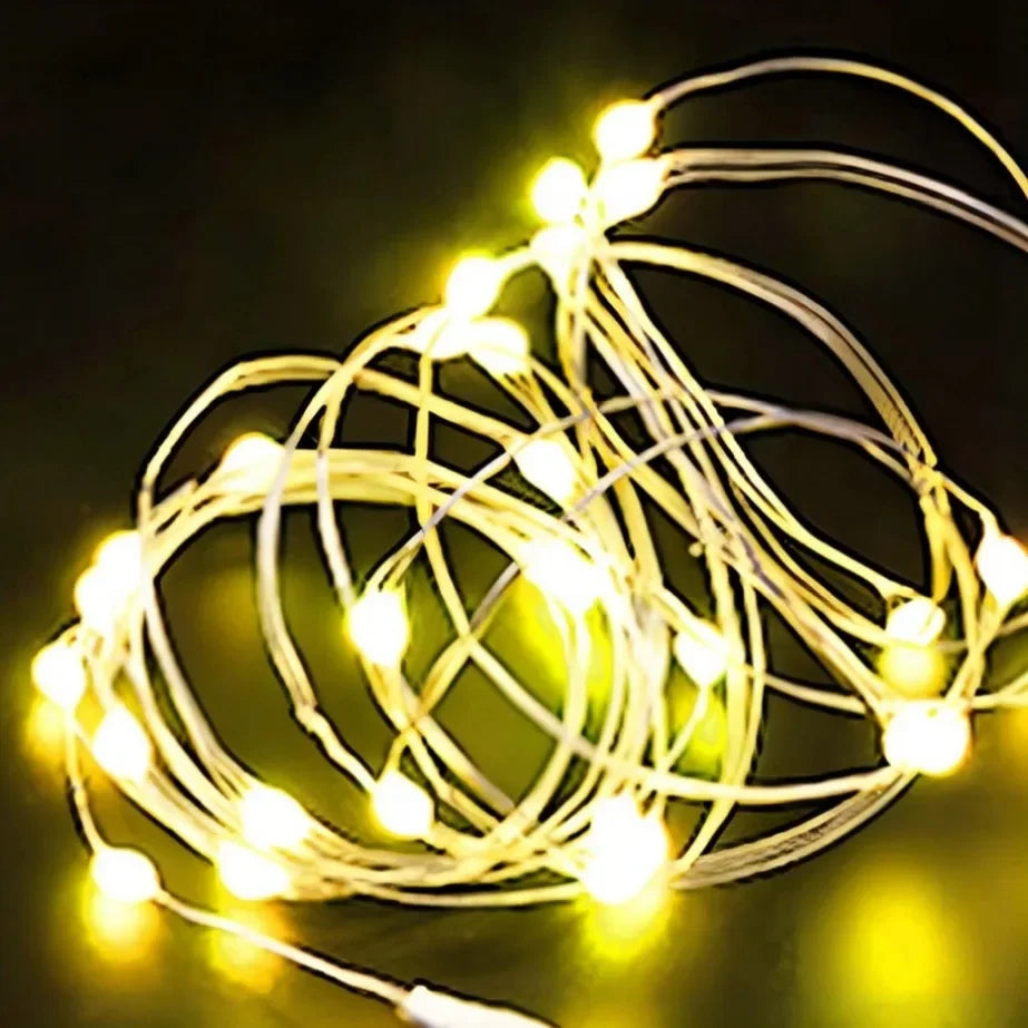 5M LED String Lights Waterproof Led Copper Wire Fairy Lights Battery Operated DIY Wedding Party Christmas Decoration Lights