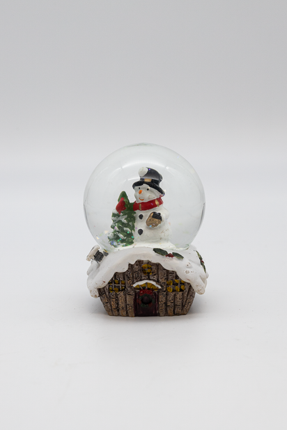Christmas Snow Globe Decoration Ornament LED Santa Figure Light Snowman Xmas