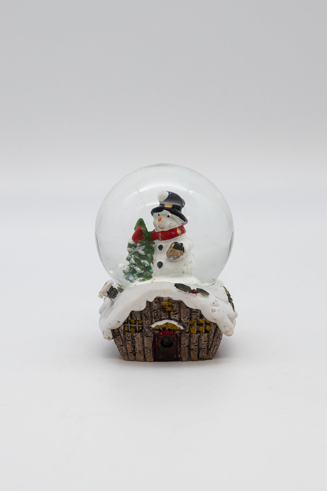 Christmas Snow Globe Decoration Ornament LED Santa Figure Light Snowman Xmas