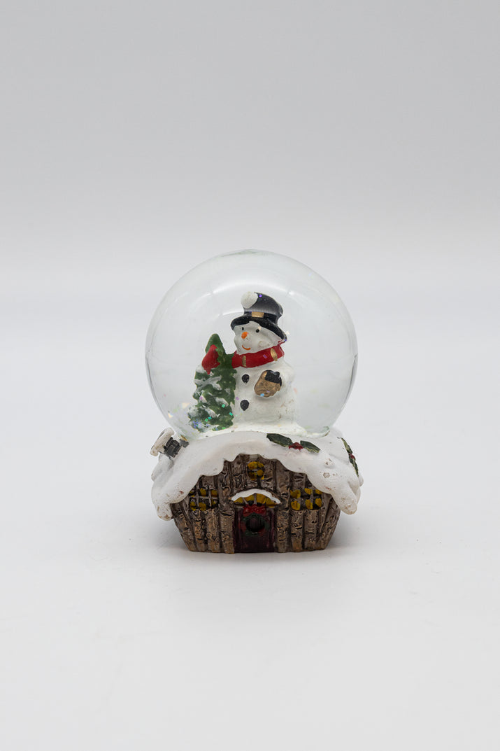 Christmas Snow Globe Decoration Ornament LED Santa Figure Light Snowman Xmas