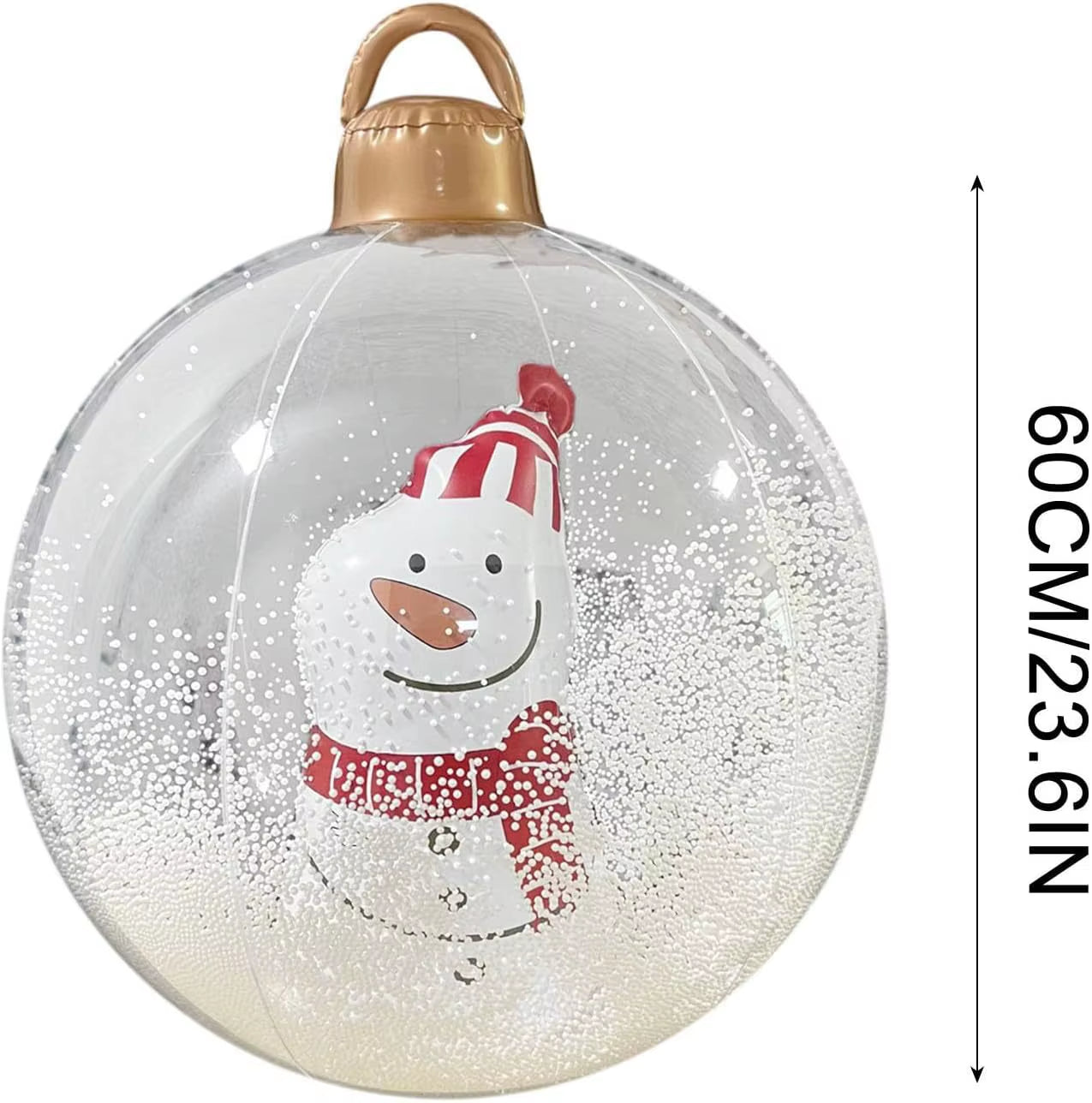 60Cm Transparent Giant Inflatable Christmas Ball with Lights Christmas Ornaments Christmas PVC Inflatable Decorated Ball